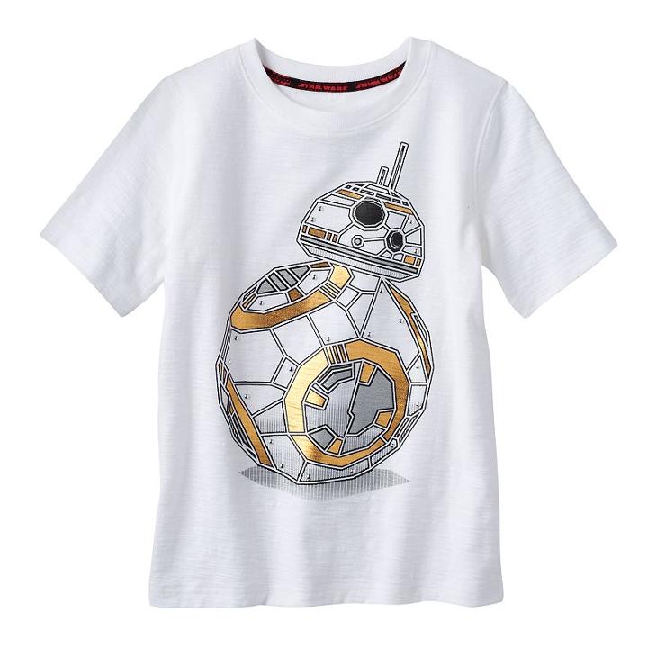 Boys 4-7x Star Wars A Collection For Kohl's Slubbed Bb-8 Studded Tee, Boy's, Size: 7, White