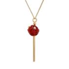 Amore By Simone I. Smith A Sweet Touch Of Hope 18k Gold Over Silver Crystal Lollipop Pendant, Women's, Size: 18, Red