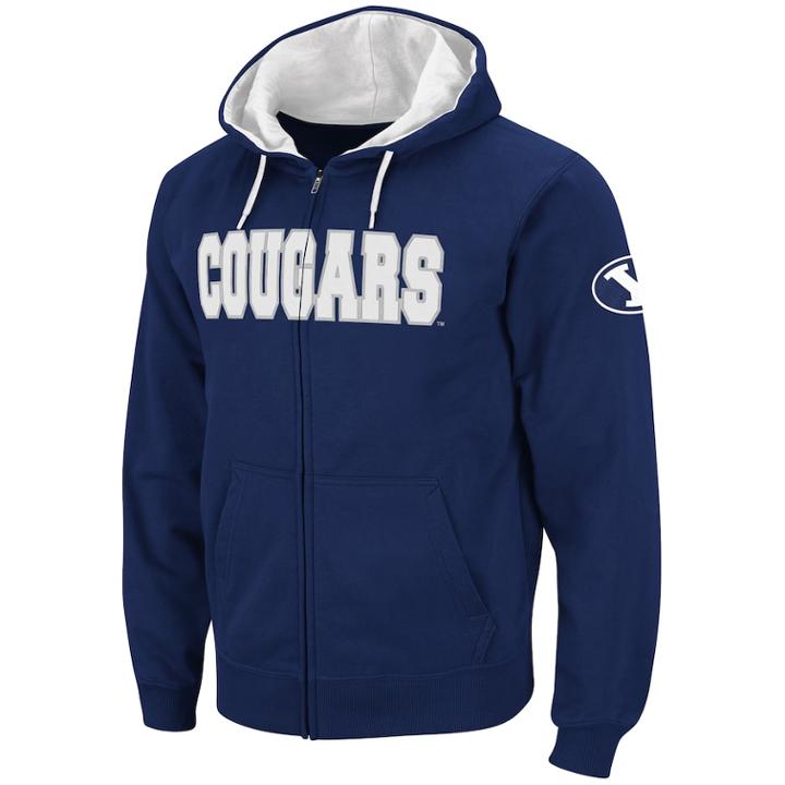 Men's Byu Cougars Fleece Hoodie, Size: Medium, Dark Blue