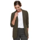 Women's Apt. 9&reg; Long Blazer, Size: Xxl, Dark Green