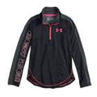 Girls 7-16 Under Armour Tech Quarter-zip Pullover Top, Size: Large, Black