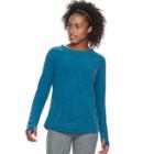 Women's Tek Gear&reg; Microfleece Long Sleeve Top, Size: Small, Turquoise/blue (turq/aqua)