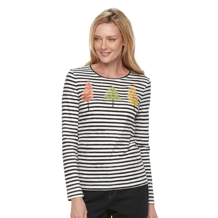 Women's Croft & Barrow&reg; Harvest Tee, Size: Xl, Gold