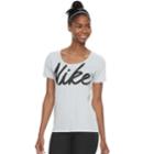 Women's Nike Dry Training Graphic T-shirt, Size: Xl, Silver