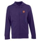 Men's Clemson Tigers Signature Full-zip Fleece Hoodie, Size: Large, Purple