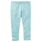 Girls 4-6x Oshkosh B'gosh&reg; Garment-dyed Solid Capri Leggings, Girl's, Size: 4, Turquoise/blue (turq/aqua)