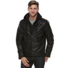 Men's Marc Anthony Slim-fit Fleece Bibbed Hooded Jacket, Size: Medium, Black