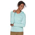 Women's Columbia Harlow Hills Ii Hooded Pullover, Size: Xl, Aqua Haze