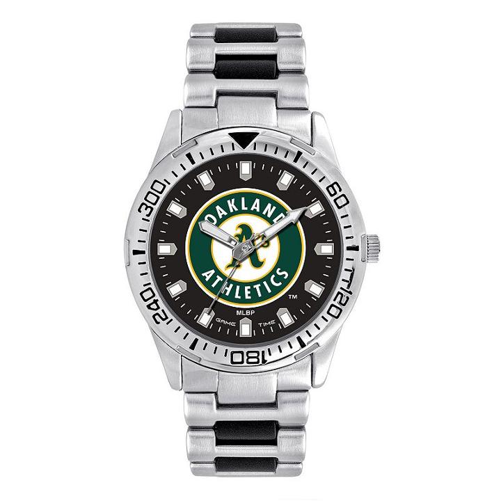 Men's Game Time Oakland Athletics Heavy Hitter Watch, Silver
