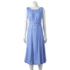 Women's Perceptions Polka-dot A-line Dress, Size: 18, Med Purple