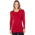 Plus Size Cuddl Duds Softwear Crewneck Top, Women's, Size: 1xl, Red