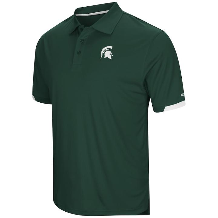 Men's Colosseum Michigan State Spartans Loft Polo, Size: Xl, Dark Green