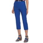Women's Elle&trade; Pull-on Back Seam Capri Pants, Size: Xxl, Blue