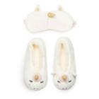 Girls 4-16 Elli By Capelli Unicorn Slipper & Eye Mask Set, Size: 3/4, White