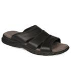 Dr. Scholl's Gordon Men's Leather Slide Sandals, Size: Medium (9), Black