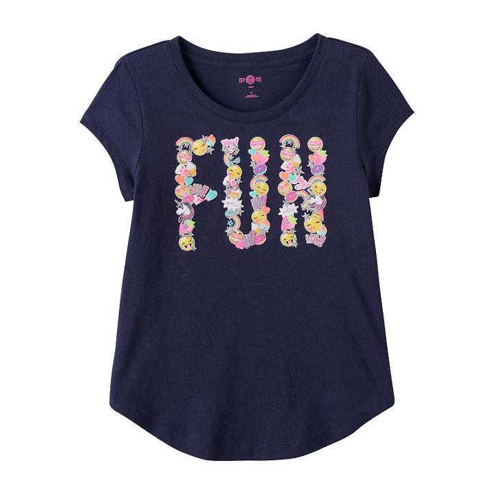 Girls 7-16 So&reg; Curved-hem Graphic Tee, Girl's, Size: 7-8, Blue