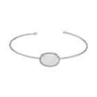 Lc Lauren Conrad Nickel Free Mother Of Pearl Cuff Bracelet, Women's, White Oth