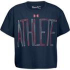 Girls 7-16 Under Armour Athlete Tee, Size: Small, Dark Blue