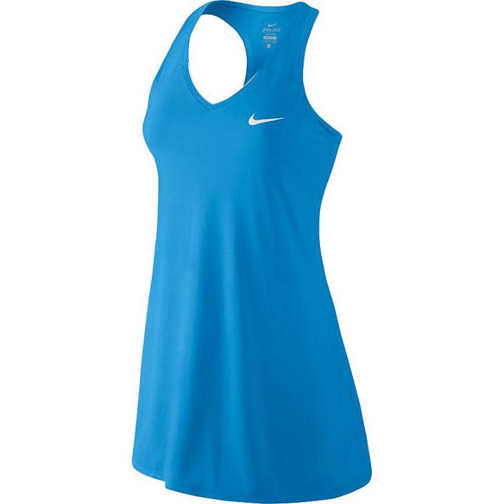 Women's Nike Pure Dri-fit Racerback Tennis Dress, Size: Xl, Brt Blue