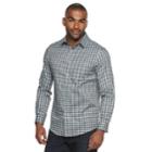 Men's Apt. 9&reg; Stretch No-iron Woven Button-down Shirt, Size: Small, Dark Blue