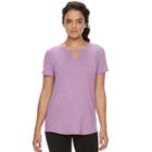 Women's Tek Gear&reg; Knotch Neck Performance Tee, Size: Xl, Med Purple