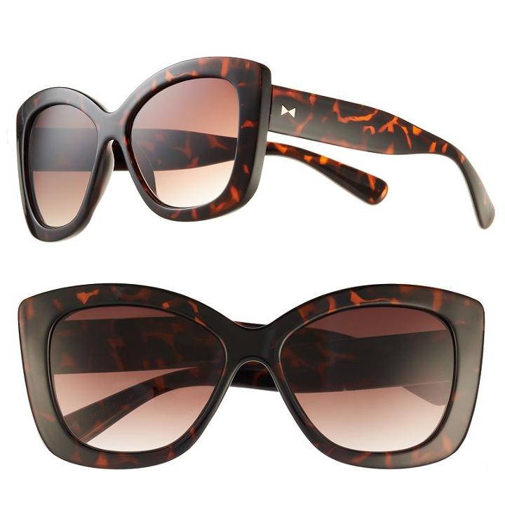 Lc Lauren Conrad Tortoise Cat's-eye Sunglasses - Women, Women's, Med Brown