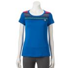 Women's Fila Sport&reg; Perforated Short Sleeve Tee, Size: Xl, Blue