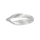 Sterling Silver Multiband Ring, Women's, Size: 8, Grey