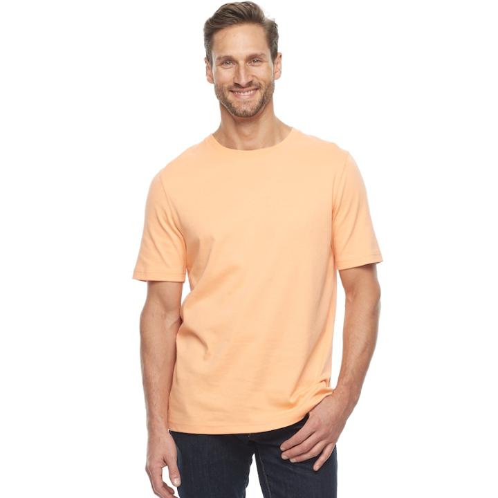 Men's Croft & Barrow&reg; Classic-fit Solid Performance Crewneck Tee, Size: Xl, Brt Orange