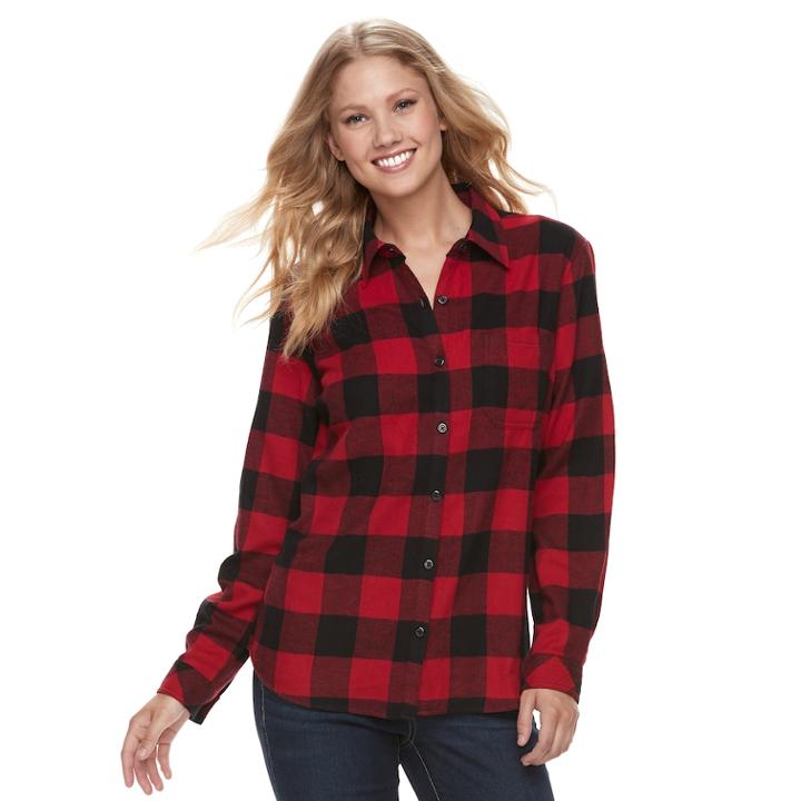 Women's Dickies Plaid Shirt, Size: Xxl, Black