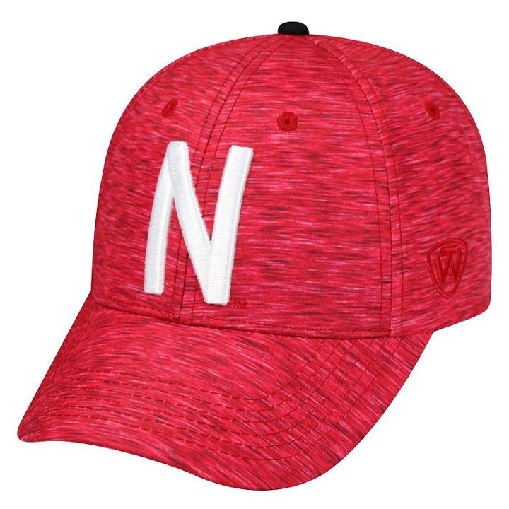 Adult Nebraska Cornhuskers Warp Speed Adjustable Cap, Men's, Med Red