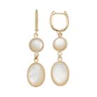 14k Gold Mother-of-pearl Drop Earrings, Women's, White