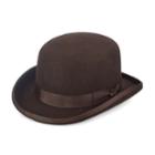 Men's Scala Wool Felt Bowler Hat, Size: Large, Brown