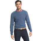 Men's Izod Classic-fit 12gg Waffle-weave Wool-blend Crewneck Sweater, Size: Large, Blue Other