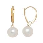 Freshwater By Honora 10k Gold Dyed Freshwater Cultured Pearl Drop Earrings, Women's, White