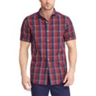 Big & Tall Chaps Classic-fit Plaid Poplin Button-down Shirt, Men's, Size: Xl Tall, Red