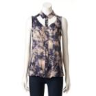 Women's Rock & Republic&reg; Cutout Tie-dye Shirt, Size: Xs, Blue