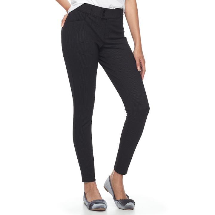 Juniors' Rewind Ponte Skinny Pants, Teens, Size: Large, Grey