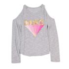Girls 7-16 & Plus Size Harper & Elliott Cold Shoulder Graphic Tee, Size: Large, Light Grey