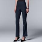 Women's Simply Vera Vera Wang Simply Modern Twill Bootcut Pants, Size: Small, Blue (navy)