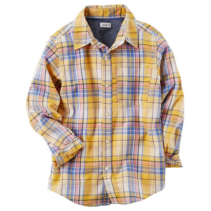 Boys 4-8 Carter's Plaid Button Down Shirt, Size: 4, Ovrfl Oth