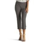 Petite Lee Elena Classic Pull-on Capris, Women's, Size: 16 Petite, Dark Grey