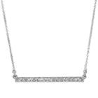 Crystal Collection Crystal Silver-plated Bar Necklace, Women's, Grey