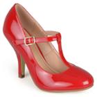 Journee Collection Lessah Women's T-strap High Heels, Girl's, Size: 8.5, Red