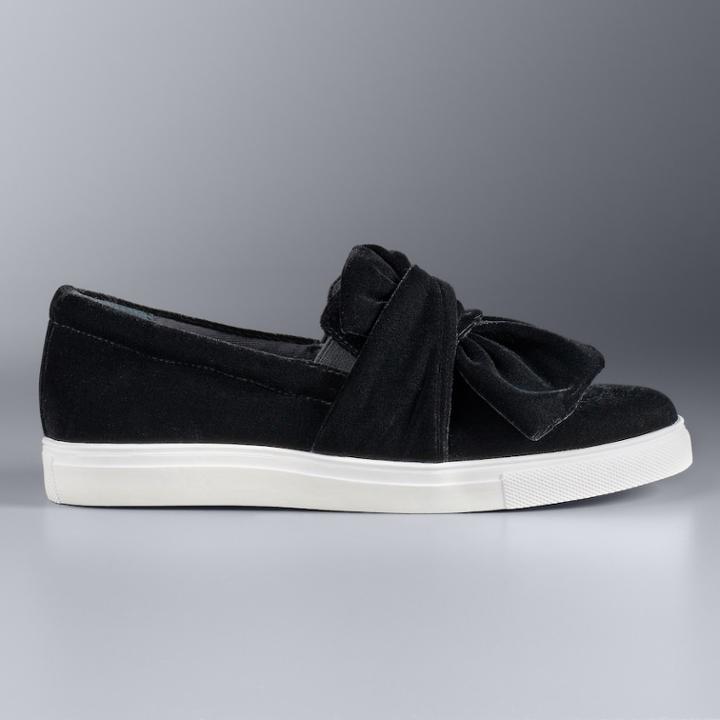 Simply Vera Vera Wang 10th Anniversary Naples Women's Sneakers, Size: 7.5, Black
