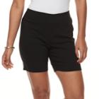 Petite Briggs Millennium Pull-on Shorts, Women's, Size: 12 Petite, Black