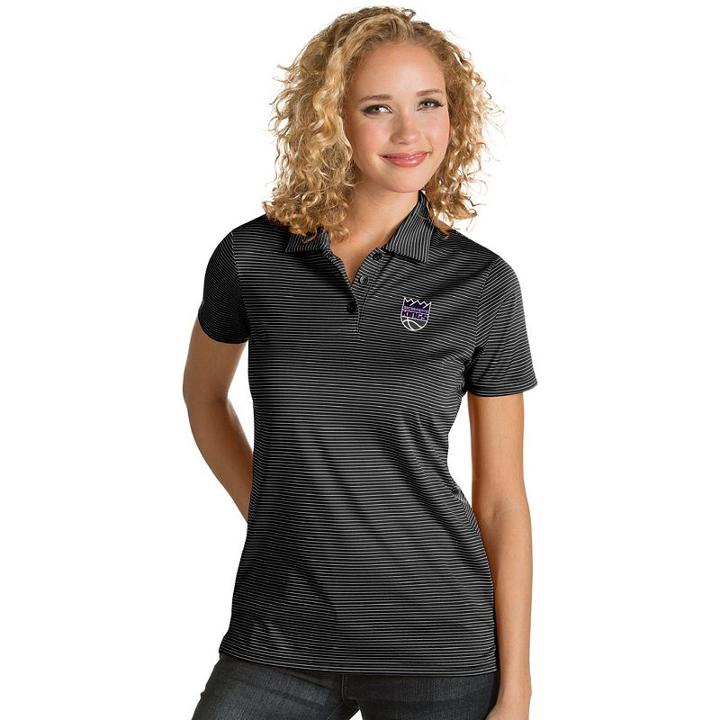 Women's Antigua Sacramento Kings Quest Desert Dry Polo, Size: Medium, Black