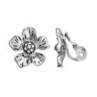 Napier Flower Clip On Earrings, Women's, Silver