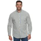 Big & Tall Croft & Barrow&reg; Classic-fit Stretch Woven Button-down Shirt, Men's, Size: Xl Tall, Blue