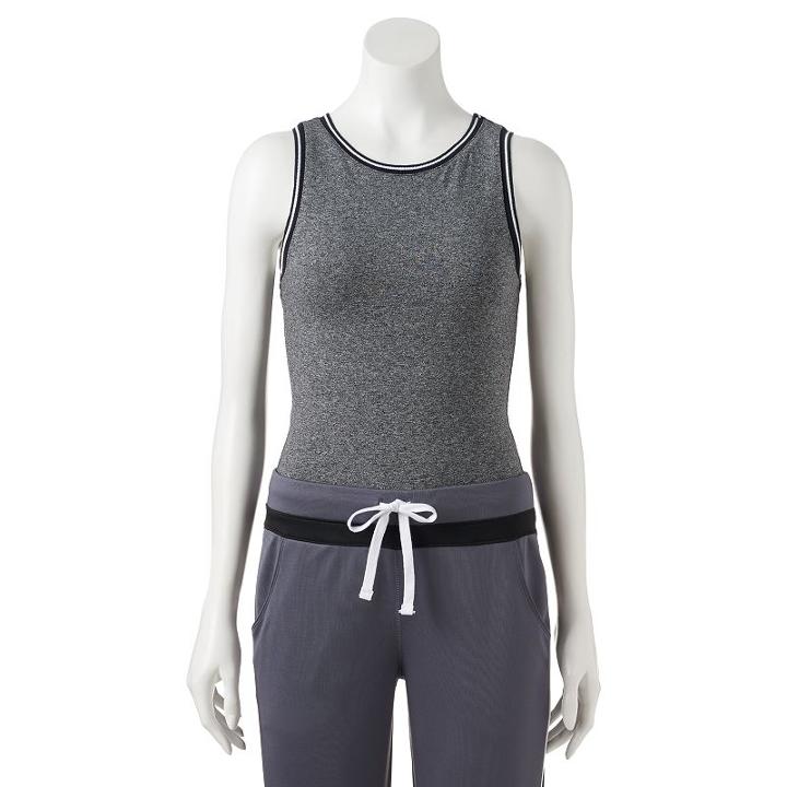 Juniors' So&reg; Contrast Trim Bodysuit, Girl's, Size: Xl, Dark Grey